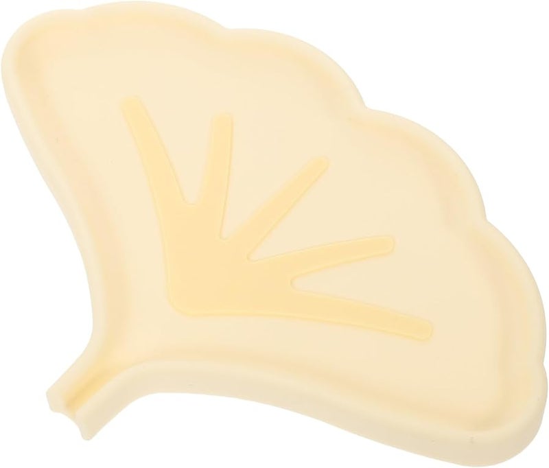 Ginkgo Leaf Silicone Soap Holder Non Slip Draining Soap Dish for Bathroom Kitchen - Image 1